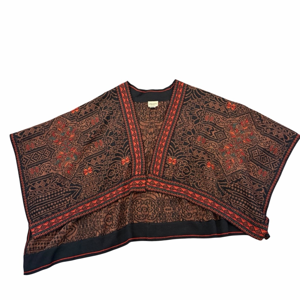 Intiwara Alpaca Poncho Shawl Aztec Nordic Cabincore - Picture 4 of 8